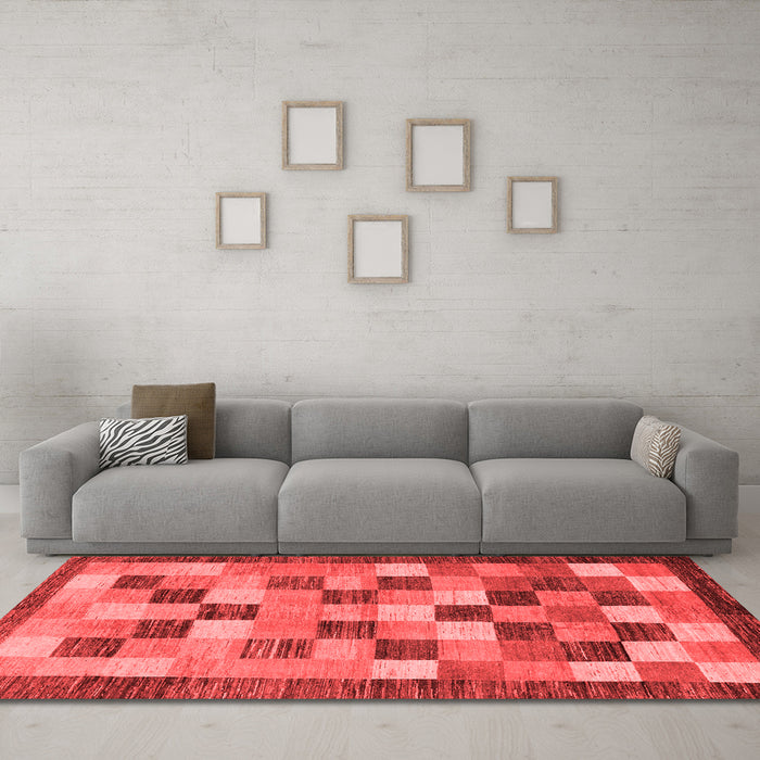 Modern Red Washable Rugs