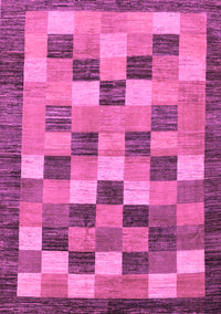 Checkered Purple Modern Rug, abs191pur