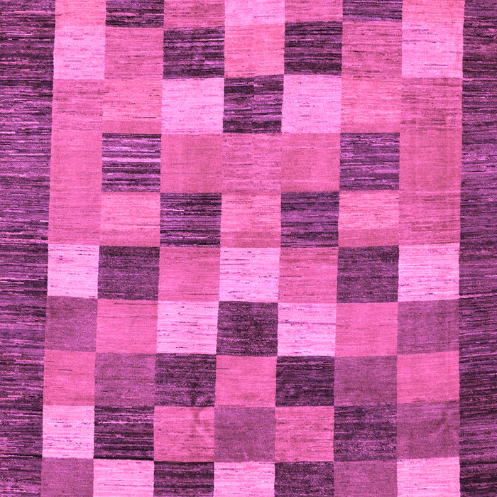 Machine Washable Checkered Purple Modern Area Rugs, wshabs191pur
