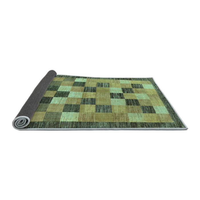 Sideview of Checkered Light Blue Modern Rug, abs191lblu