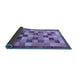 Sideview of Checkered Blue Modern Rug, abs191blu