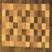 Square Checkered Brown Modern Rug, abs191brn