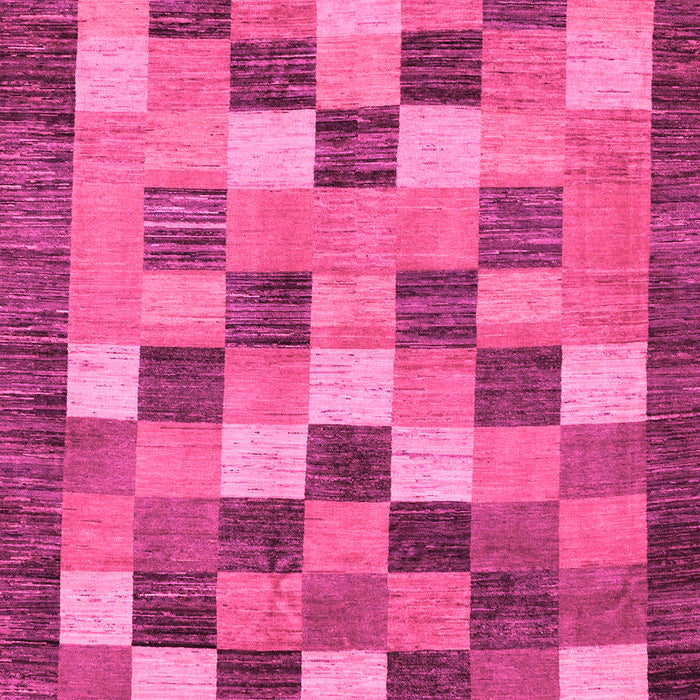 Machine Washable Checkered Pink Modern Rug, wshabs191pnk