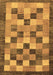 Machine Washable Checkered Brown Modern Rug, wshabs191brn