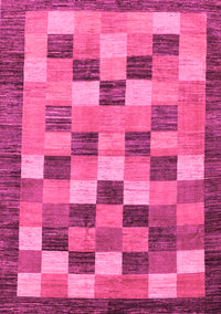 Checkered Pink Modern Rug, abs191pnk