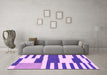 Machine Washable Abstract Pink Modern Rug in a Living Room, wshabs1920pnk