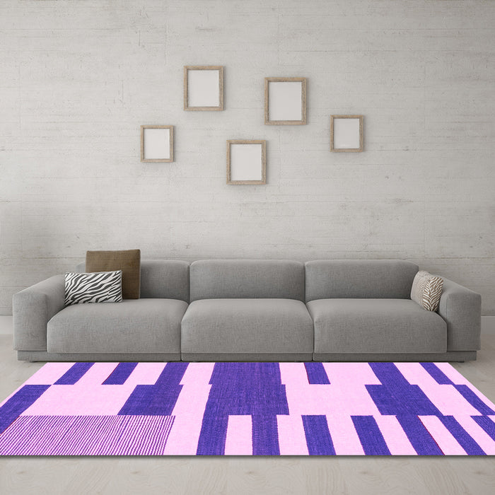 Machine Washable Abstract Pink Modern Rug in a Living Room, wshabs1920pnk