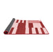 Abstract Red Modern Area Rugs