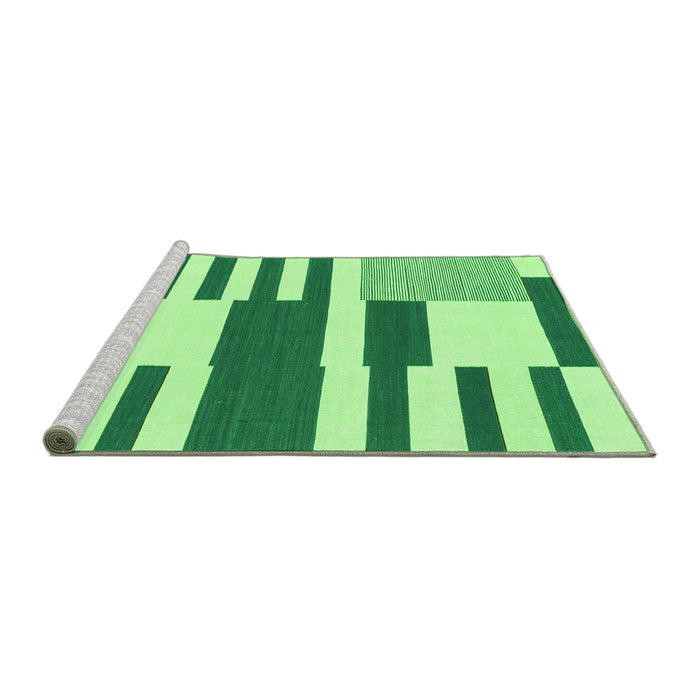 Sideview of Machine Washable Abstract Green Modern Area Rugs, wshabs1920grn
