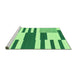 Sideview of Machine Washable Abstract Green Modern Area Rugs, wshabs1920grn