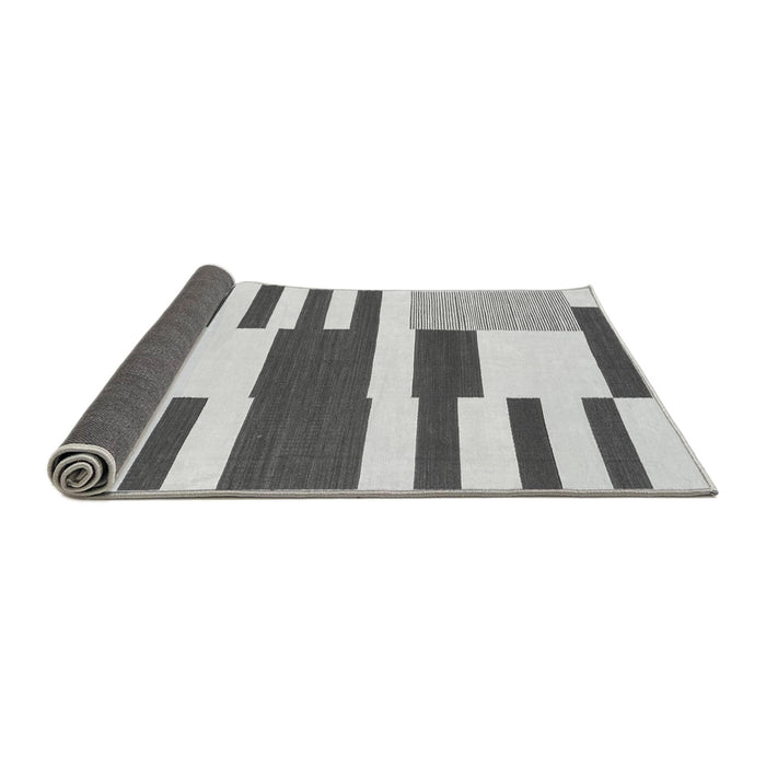 Sideview of Abstract Gray Modern Rug, abs1920gry
