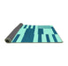 Sideview of Abstract Turquoise Modern Rug, abs1920turq