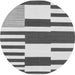 Round Abstract Gray Modern Rug, abs1920gry