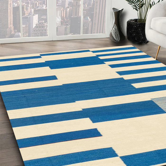 Machine Washable Abstract Blue Rug in a Family Room, wshabs1920