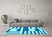 Machine Washable Abstract Light Blue Modern Rug in a Living Room, wshabs1920lblu