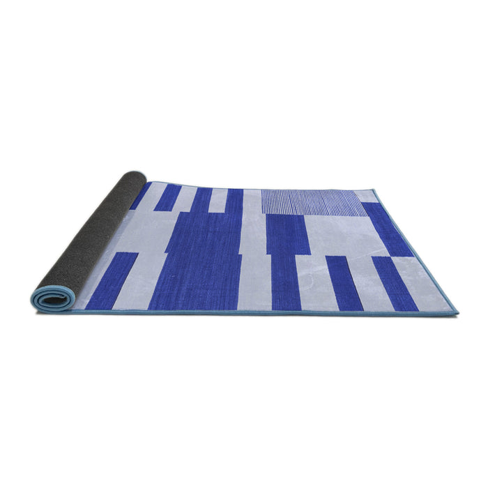 Sideview of Abstract Blue Modern Rug, abs1920blu