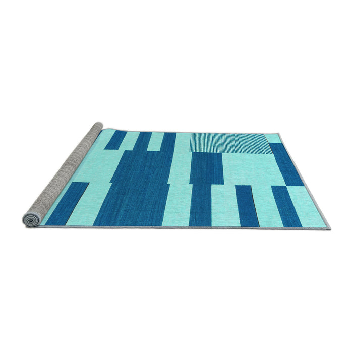 Sideview of Machine Washable Abstract Light Blue Modern Rug, wshabs1920lblu