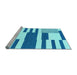 Sideview of Machine Washable Abstract Light Blue Modern Rug, wshabs1920lblu