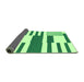 Sideview of Abstract Green Modern Rug, abs1920grn