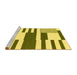 Sideview of Machine Washable Abstract Yellow Modern Rug, wshabs1920yw