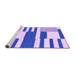 Sideview of Machine Washable Abstract Purple Modern Area Rugs, wshabs1920pur