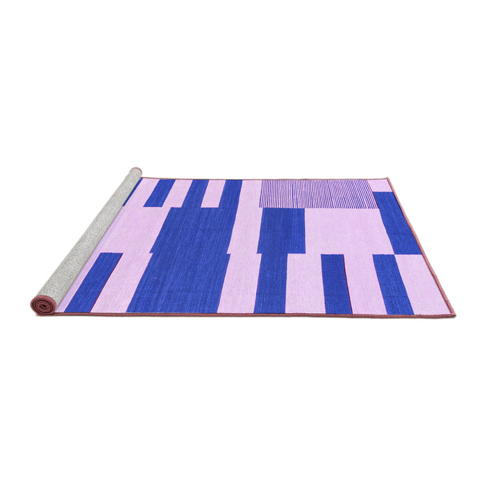 Sideview of Machine Washable Abstract Purple Modern Area Rugs, wshabs1920pur
