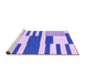 Sideview of Machine Washable Abstract Purple Modern Area Rugs, wshabs1920pur