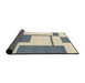 Sideview of Abstract Gunmetal Gray Solid Rug, abs1921