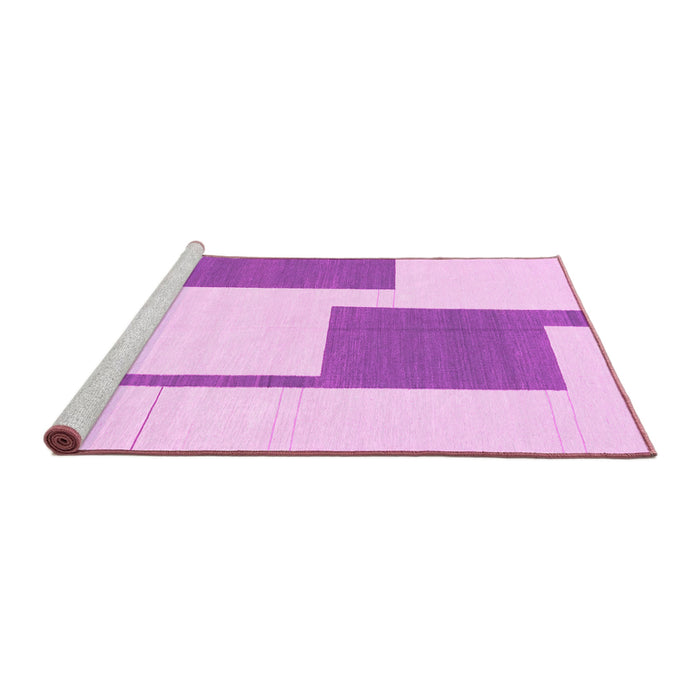 Sideview of Machine Washable Solid Pink Modern Rug, wshabs1921pnk