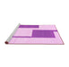 Sideview of Machine Washable Solid Pink Modern Rug, wshabs1921pnk