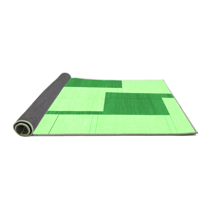 Sideview of Solid Green Modern Rug, abs1921grn