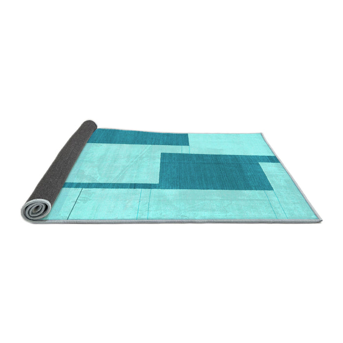 Sideview of Solid Light Blue Modern Rug, abs1921lblu
