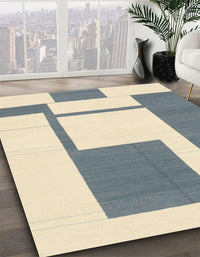 Abstract Gunmetal Gray Solid Rug, abs1921