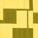 Square Machine Washable Solid Yellow Modern Rug, wshabs1921yw
