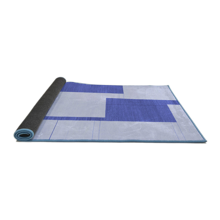 Sideview of Solid Blue Modern Rug, abs1921blu