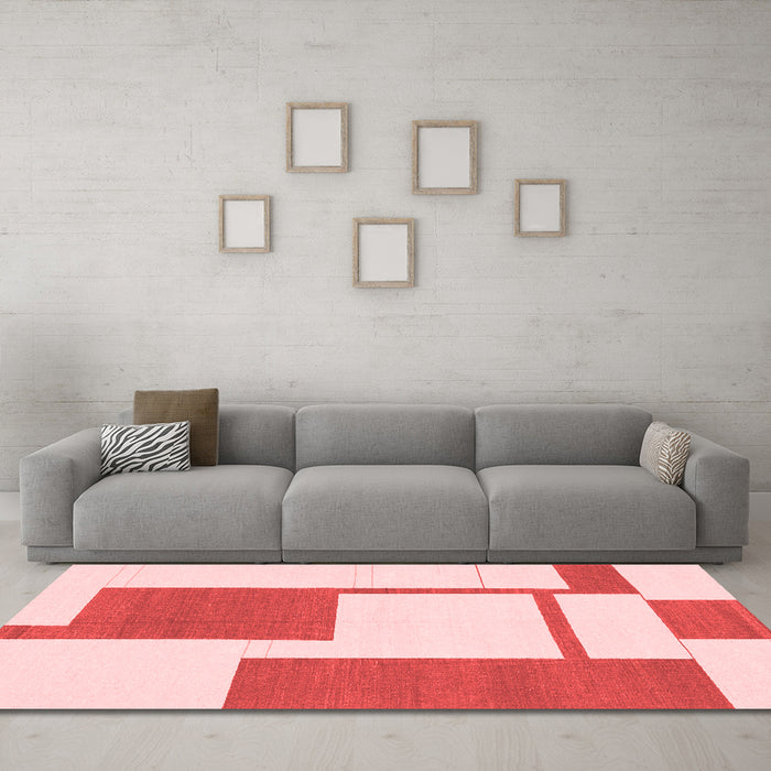 Modern Red Washable Rugs