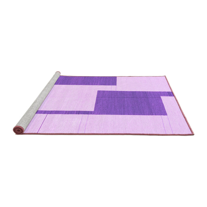Sideview of Machine Washable Solid Purple Modern Area Rugs, wshabs1921pur