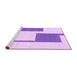 Sideview of Machine Washable Solid Purple Modern Area Rugs, wshabs1921pur