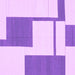 Square Machine Washable Solid Purple Modern Area Rugs, wshabs1921pur