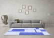 Machine Washable Solid Blue Modern Rug in a Living Room, wshabs1921blu