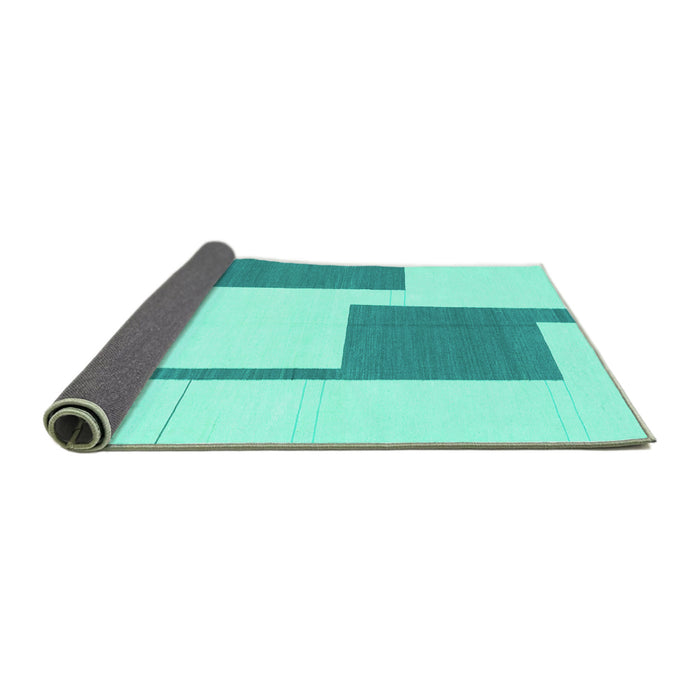 Sideview of Solid Turquoise Modern Rug, abs1921turq