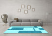 Machine Washable Solid Light Blue Modern Rug in a Living Room, wshabs1921lblu