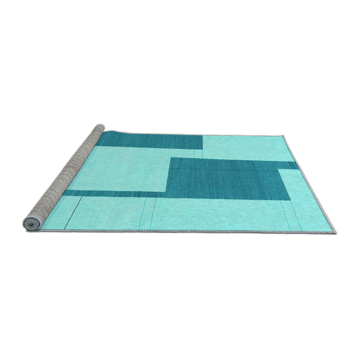 Sideview of Machine Washable Solid Light Blue Modern Rug, wshabs1921lblu