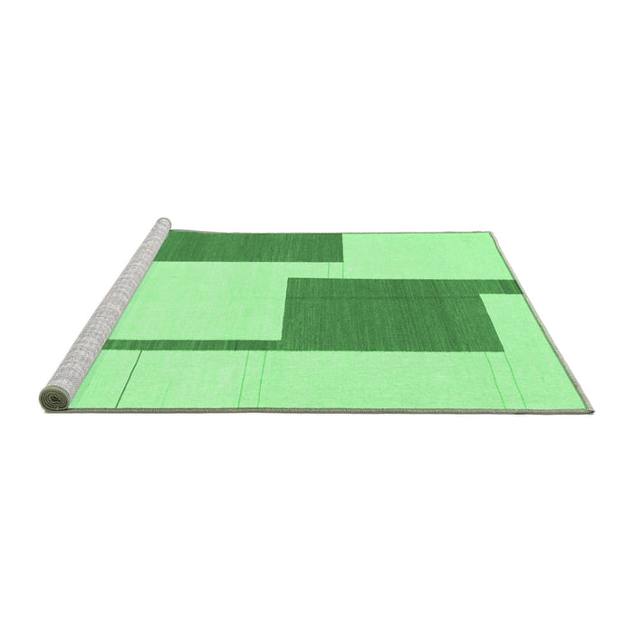 Sideview of Machine Washable Solid Emerald Green Modern Area Rugs, wshabs1921emgrn