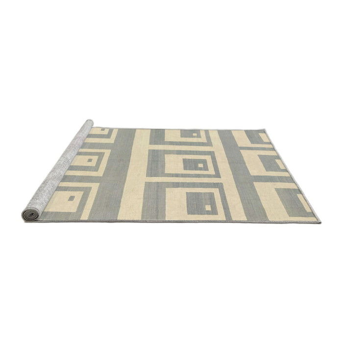 Sideview of Machine Washable Abstract Dark Gray Rug, wshabs1922