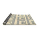 Sideview of Abstract Dark Gray Solid Rug, abs1922