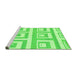 Sideview of Machine Washable Solid Green Modern Area Rugs, wshabs1922grn