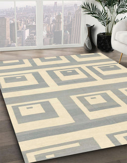 Machine Washable Abstract Dark Gray Rug in a Family Room, wshabs1922