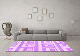 Machine Washable Solid Purple Modern Area Rugs in a Living Room, wshabs1922pur