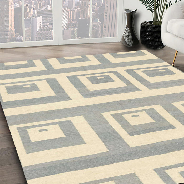 Abstract Dark Gray Solid Rug in Family Room, abs1922